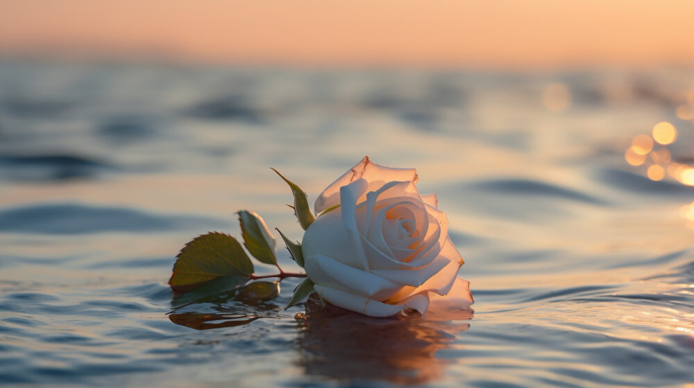 Rose in Wasser