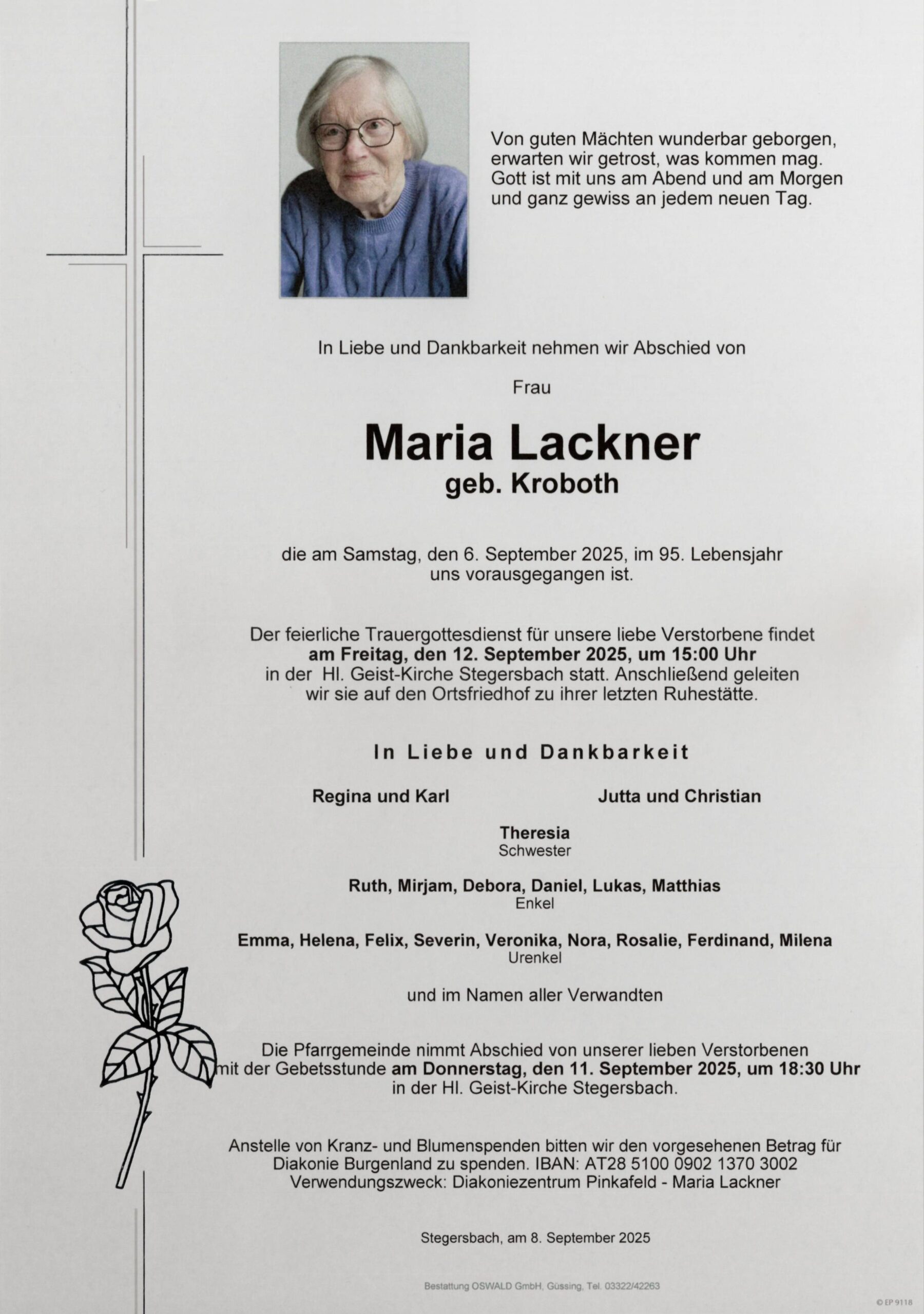 Trauerparte Lackner Maria