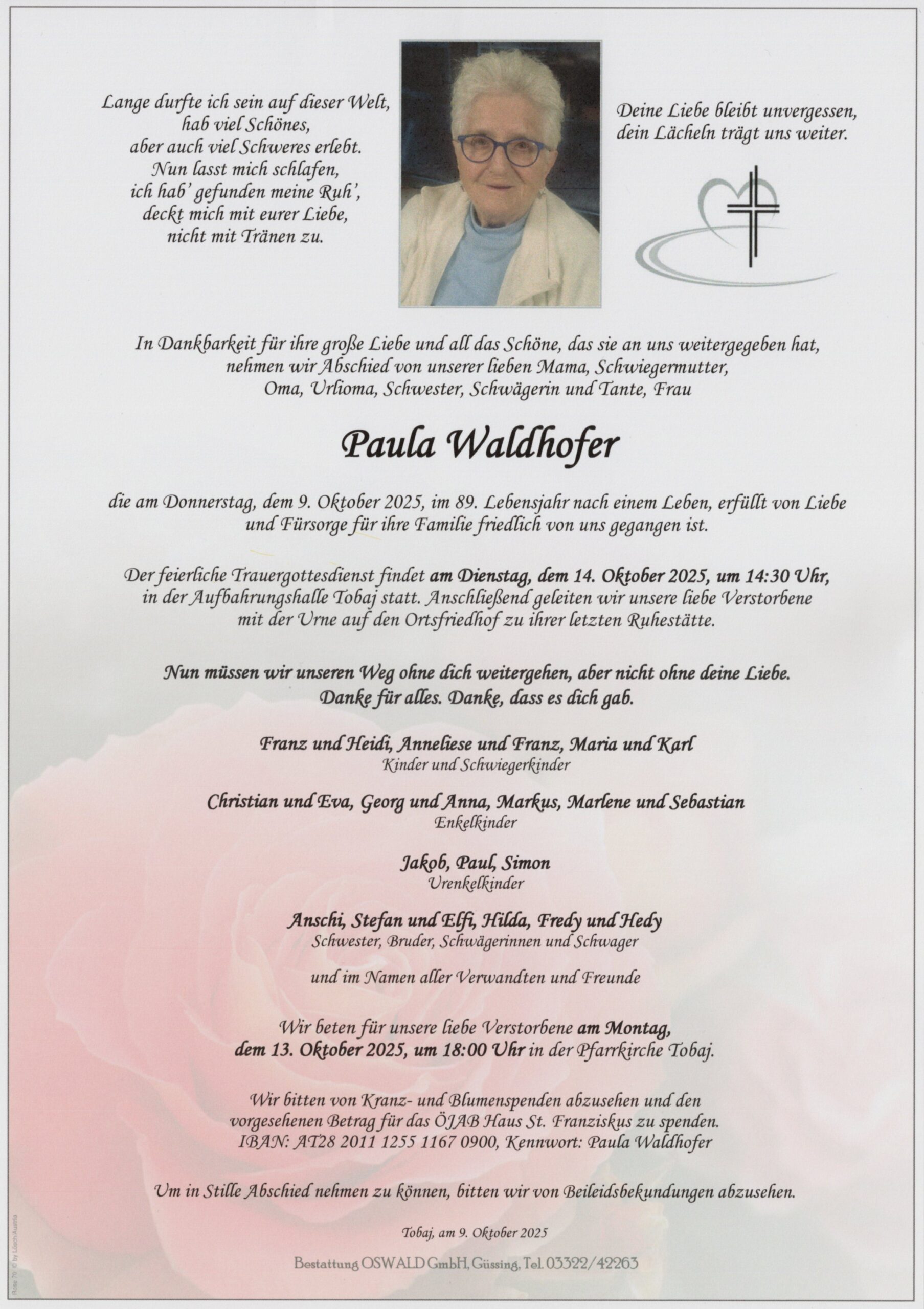 Trauerparte Waldhofer