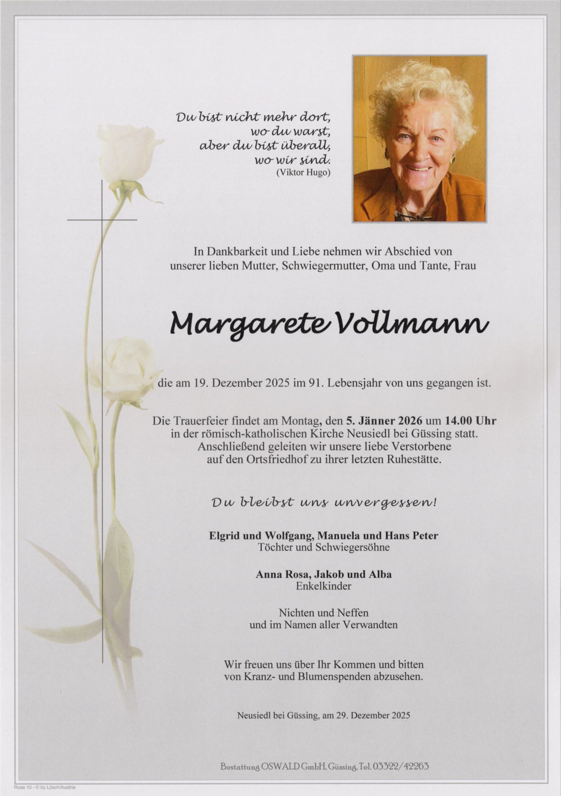 Vollmann Margarete Trauerparte
