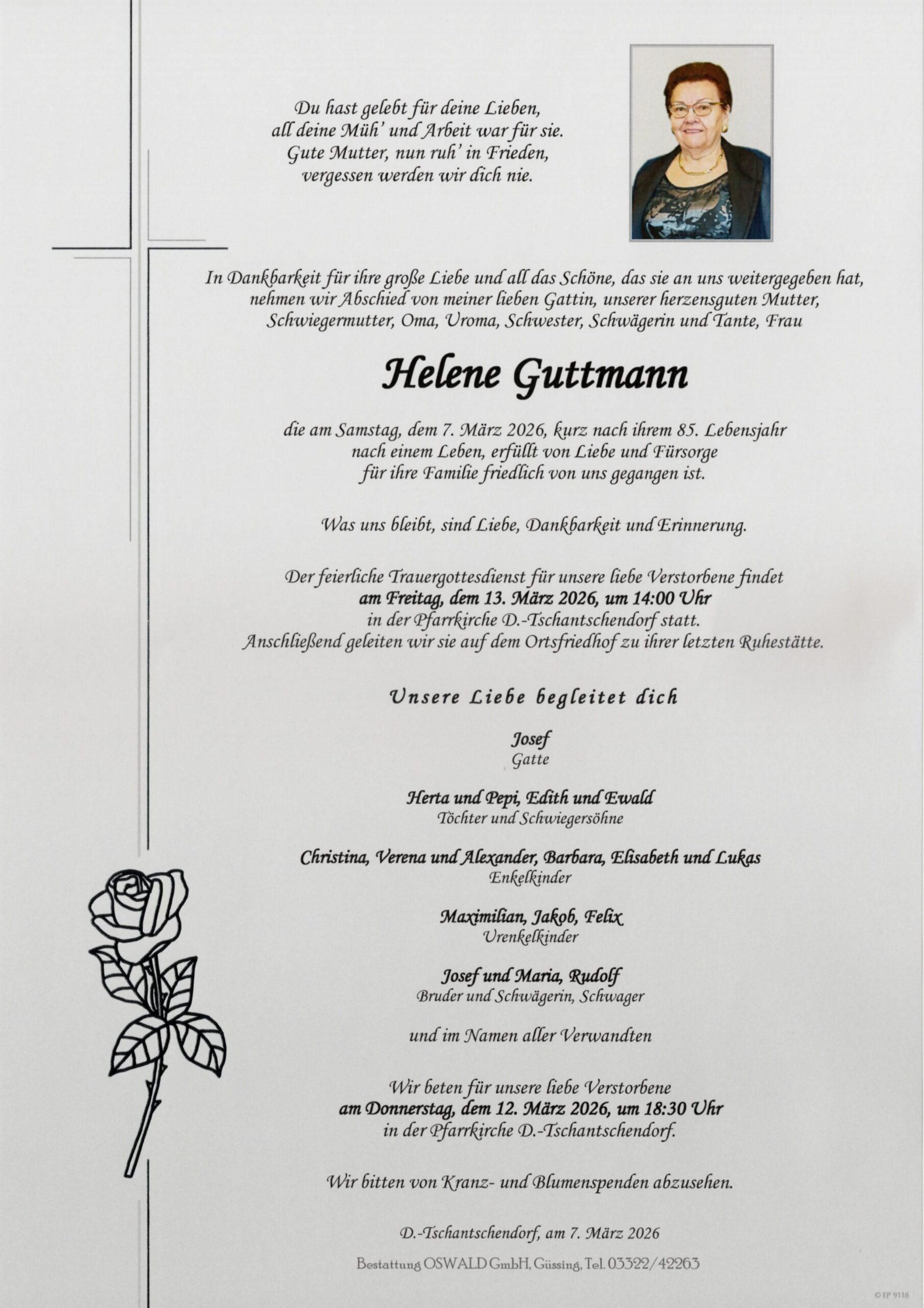 Guttmann Helene Trauerparte