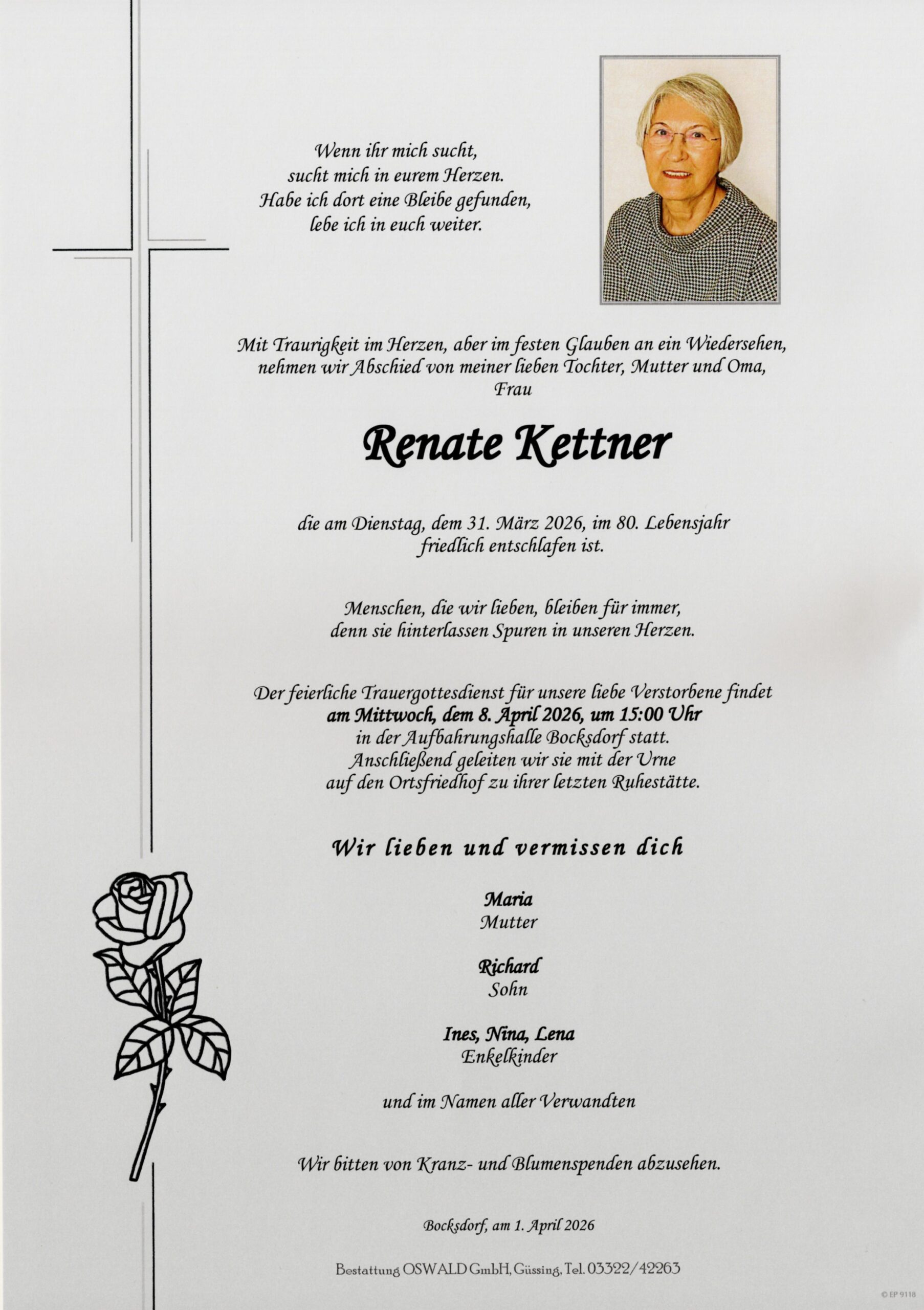 Kettner Renate Trauerparte