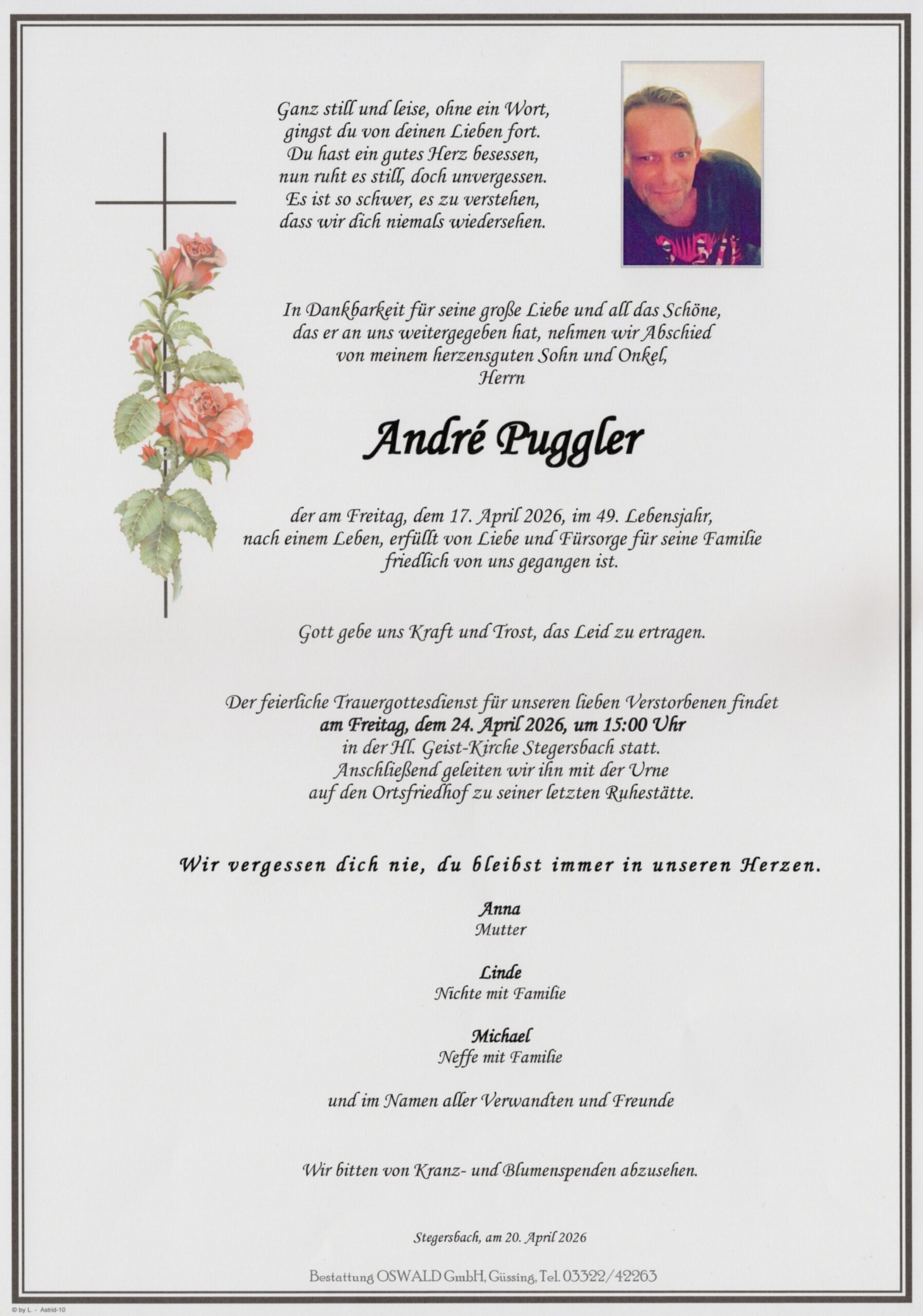 Trauerparte Puggler André neu