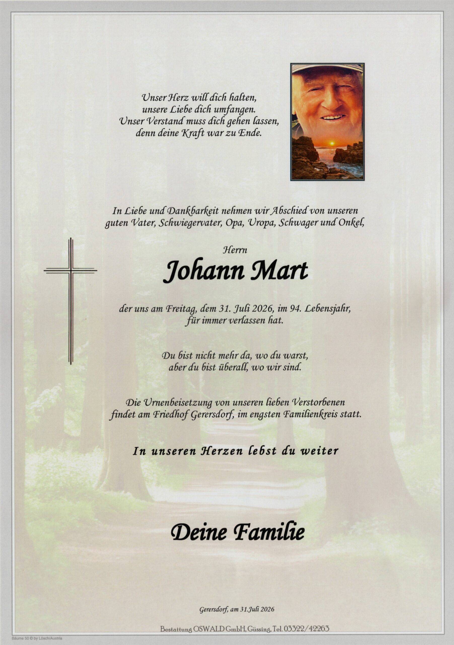 Mart Johann Trauerparte
