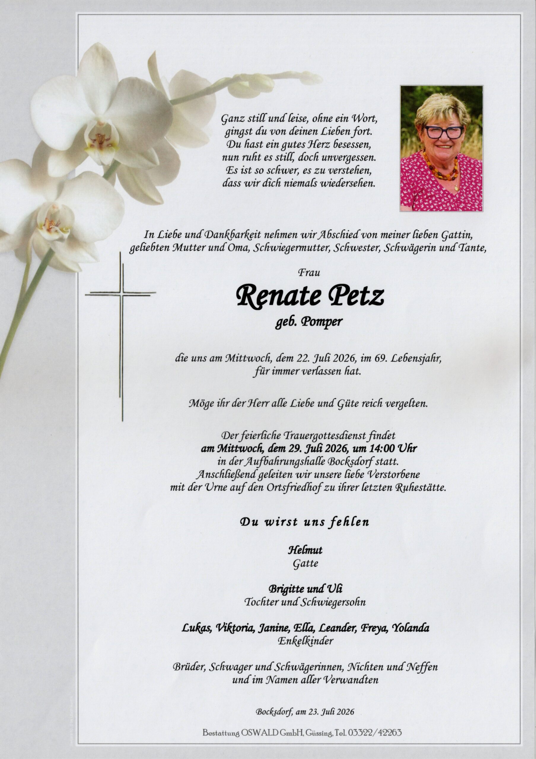 Petz Renate Trauerparte
